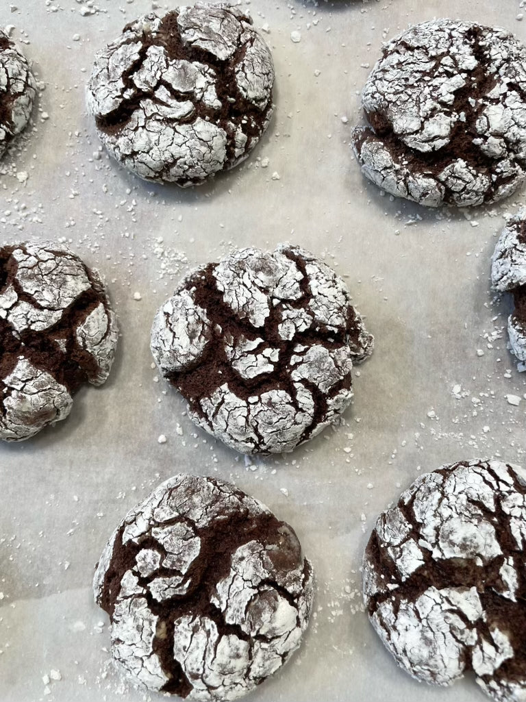 Drizzle Olive Oil Chocolate Crinkle Cookie Recipe