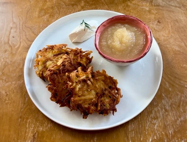 Potato Latkes with Schmutz